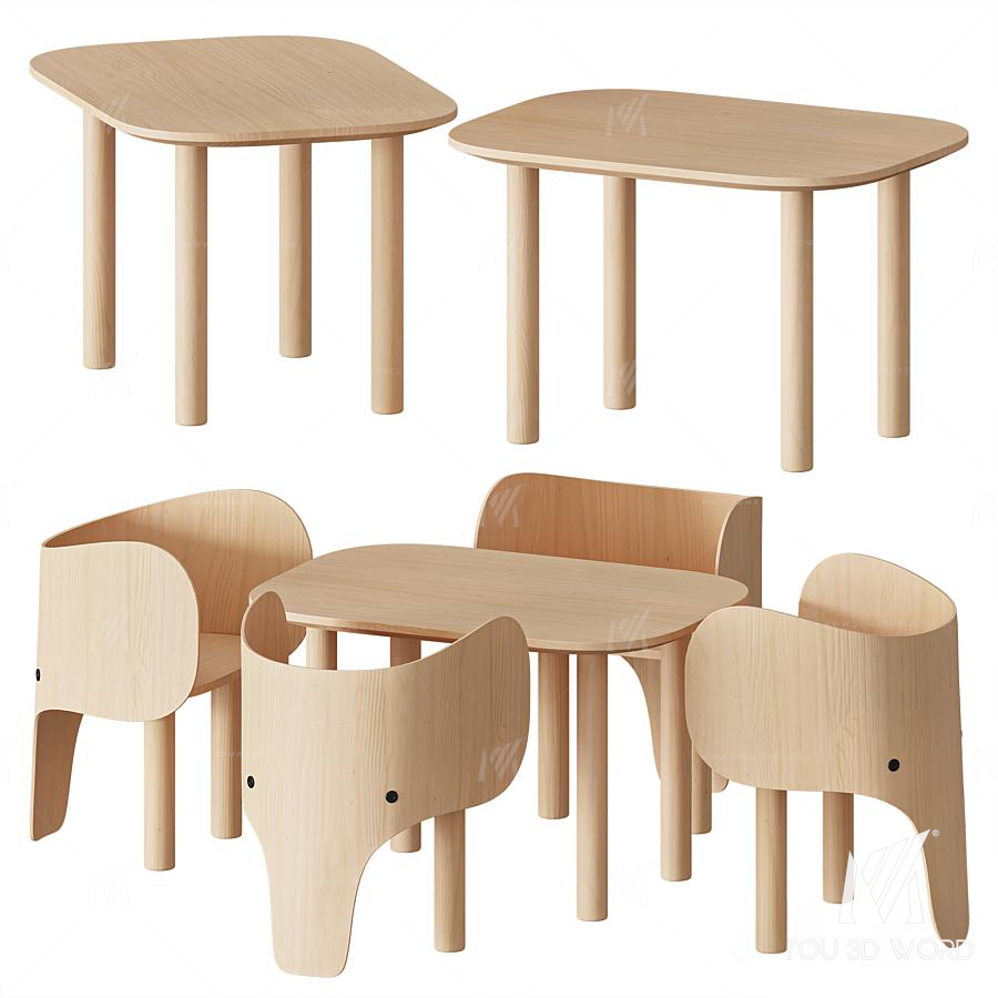 Elephant Chair & Table by EO